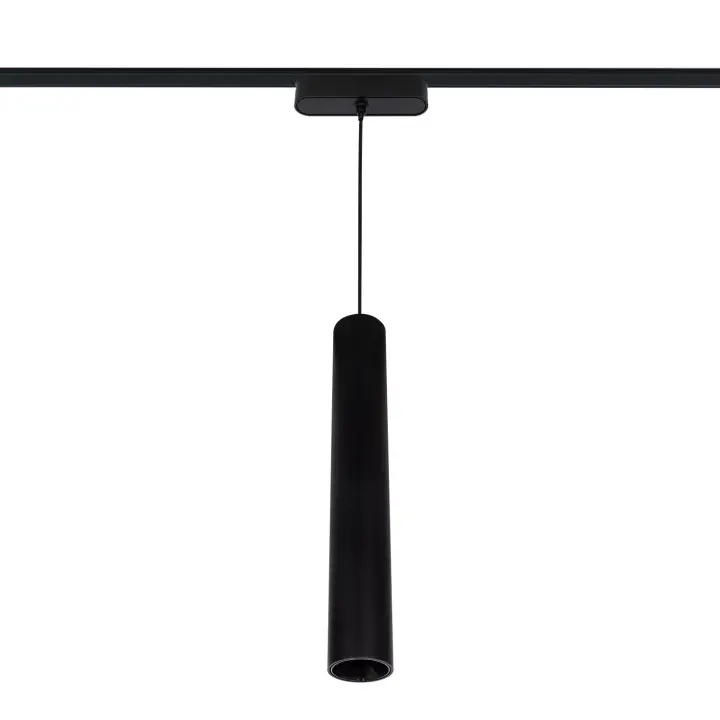 Ledkia Foco Carril Colgante LED Magnético 25mm SuperSlim Cuarzo 15W 48V Negro 2700K Blanco Cálido - 1