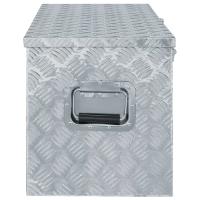 vidaXL Caja de aluminio 110,5x38,5x40 cm plateada - details 1