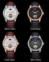 Reloj De Pulsera Para Hombre LIGE Clásico Retro Automático De Cuero Genuino Impermeable Militar Con Torbión Y Calendario Lunar - details 14