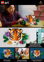 LEGO® Art Colección Fauna 31217 Tigre Regalo por la Fiesta de Inauguración de una Casa, Decoración para Mesa de Despacho, Set de Construcción para Adultos, Arte Mural Construible - details 0