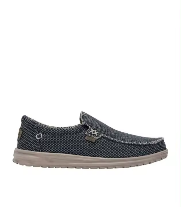 MOCASINES DE HOMBRE EN ALGODÓN ORGÁNICO DUDE MIKKA BRAIDED MARINO - 1