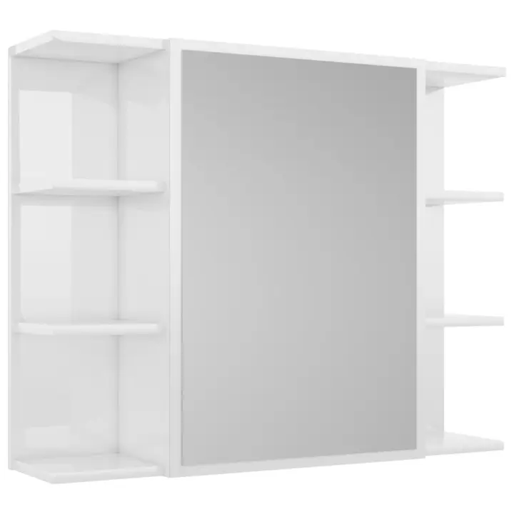 Espejo baño contrachapada Blanco Brillo 80x20,5X64 cm - 1