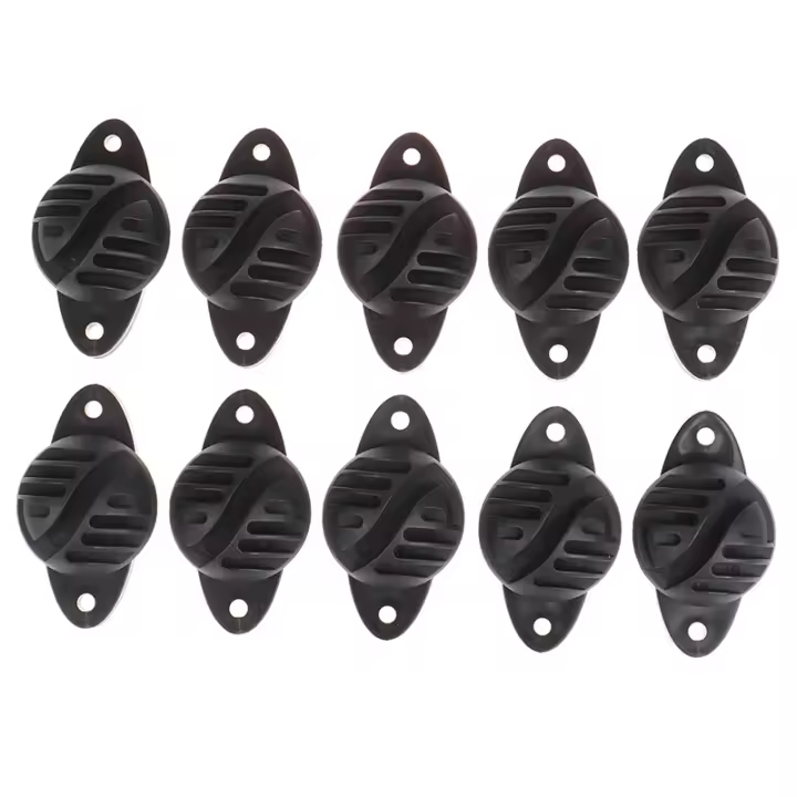 10pcs Aisladores De Valla Para Caballos Y Ganado Accesorios Electrónicos De Valla Hemisféricos Material Plástico Color Negro - 1