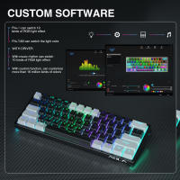 Teclado Mecánico Gamer AULA F3261 Con Software Personalizable RGB 60% Layout Para Tablet Teclas Hotswap Material PBT Certificación CE - details 1