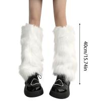 Calentadores De Pierna Suaves Y Gruesos Para Mujer Y Niñas Calcetines Largos De Peluche Sintético Invierno Fundas Para Botas - details 4