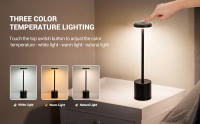 Lámpara De Mesa LED Con Sensor De Toque Luz Nocturna Recargable Sin Cable Para Decoración De Habitación Restaurante Hotel Bar - details 8