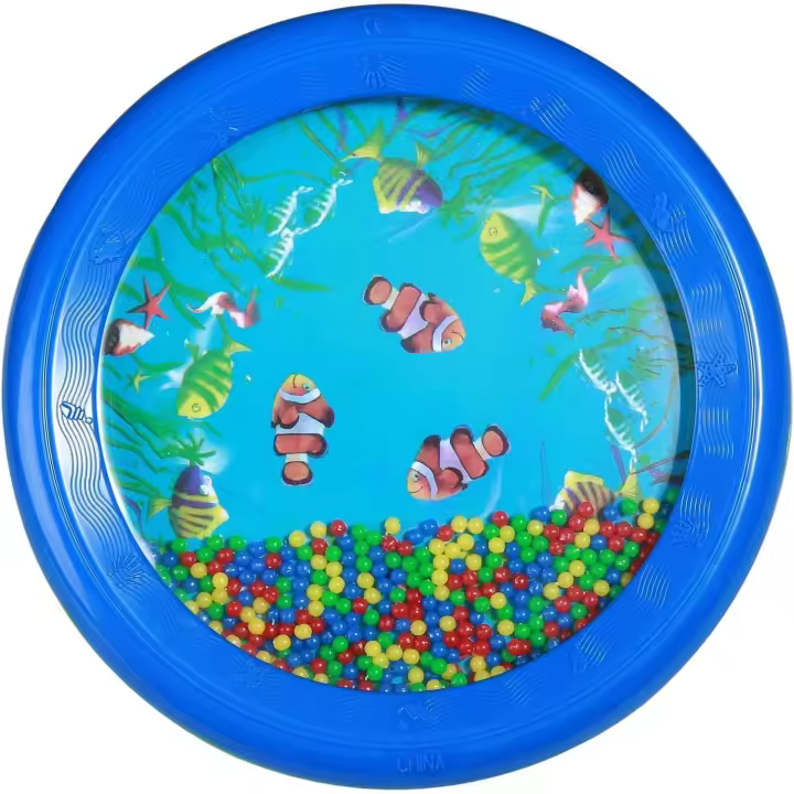 Tambor de cuentas con forma de ola de mar para niños, juguetes de Navidad para bebés, regalos para niños, suave sonido del mar, enseñanza musical, juguete educativo preescolar, pandereta para bebé - 1