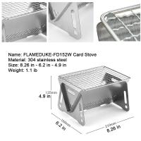 Parrilla De Camping BBQ De Acero Inoxidable Plegable Para Exterior Estilo De Cocina Al Aire Libre Stove De Carbón Material De Madera - details 4