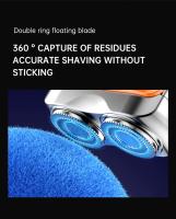 Afeitadora Eléctrica Portátil Para Hombres MINI Viaje Cabeza Magnética Flotante Doble Afeitadora De Barba Recargable Cuchilla Rotatoria Rasador Eléctrico - details 6