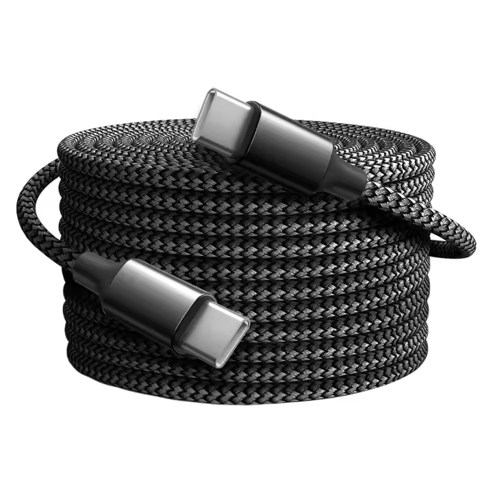 Cable De Carga Rápida PD 60W Con Hilo Tejido Para iPhone 15 pro MAX Huawei Samsung Xiaomi OPPO Tipo C a Tipo C Longitudes Varias 3M 5M 8M 10M - 1