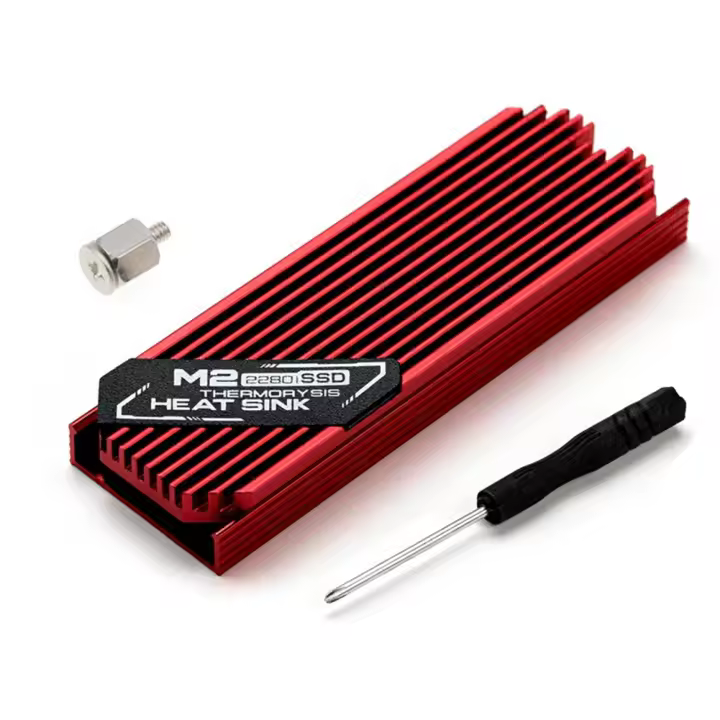 Disco Duro Sólido M.2 Ultradelgado Disipador de Calor de Aluminio Pad Térmico Rojo - 1