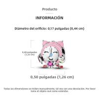 Encanto De Hummingbird De Plata Para Pulsera DIY Joyería Para Mujer Con Cada Pieza De Bola De Cúbico Zirconia Forma Irregular - details 17