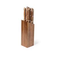 Set de 5 Cuchillos ALMALUX con Tacoma de Madera de Acacia, Acero Inoxidable, Mango Ergonómico, Diseño Elegante y Compacto - details 2