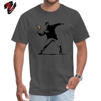 Camiseta Hombre Banksy Flower Thrower 100% Algodón Casual Estilo Rebelde Arte De Calle Talla Grande Camiseta Graphic Transpirable Ligera Secado Rápido - details 10
