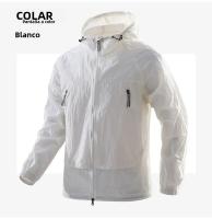 Chaqueta De Running Y Senderismo Para Hombres Con Capucha Y Protección UV50 Zipper Bolsillo Cintura Elástica Ultra Ligera Para Verano - details 9