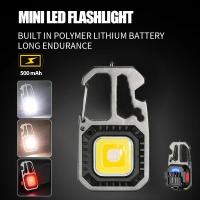 Linterna De Bolsillo LED Portátil Con Martillo De Seguridad Y Llave De Pico Recargable Para Camping Exterior Y Uso Diario - details 1