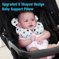 Almohada para el cuello del bebé, almohada en forma de U para niños, almohada mejorada para soporte del bebé, almohada para el cuello del asiento del automóvil, soporte para el cuello del recién nacido en el asiento del automóvil, cochecito, viaje - details 1