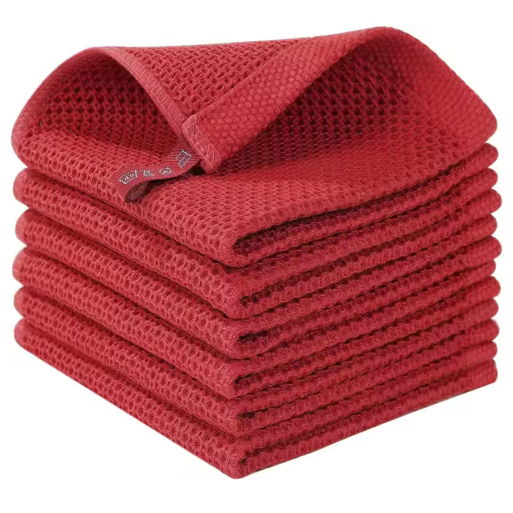 Papel de cocina de Algodón para el hogar, paño de lámina de panal, toalla de mano absorbente ultrasónica, 6 piezas - 1