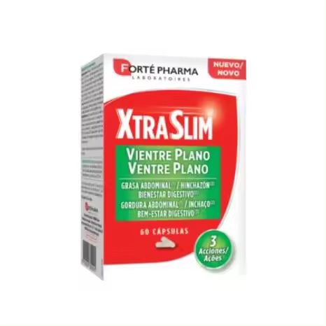 FORTE PHARMA XTRASLIM VIENTRE PLANO 60 CAPSULAS TRATAMIENTO CONTROL DE PESO - 1