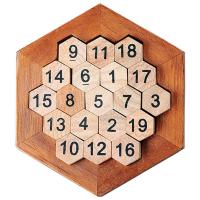Juego De Rompecabezas Hexagonal Alien Tangram Bloque De Puzzle Clásico Para Niños Juguetes Educativos De Madera Unisex - details 18