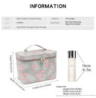 Bolso Portátil De Maquillaje Para Mujer Gran Capacidad Impermeable Organizador De Cosméticos Estuche De Almacenamiento Con Cierre De Cremallera Bolsa De Limpieza Y Belleza - details 4
