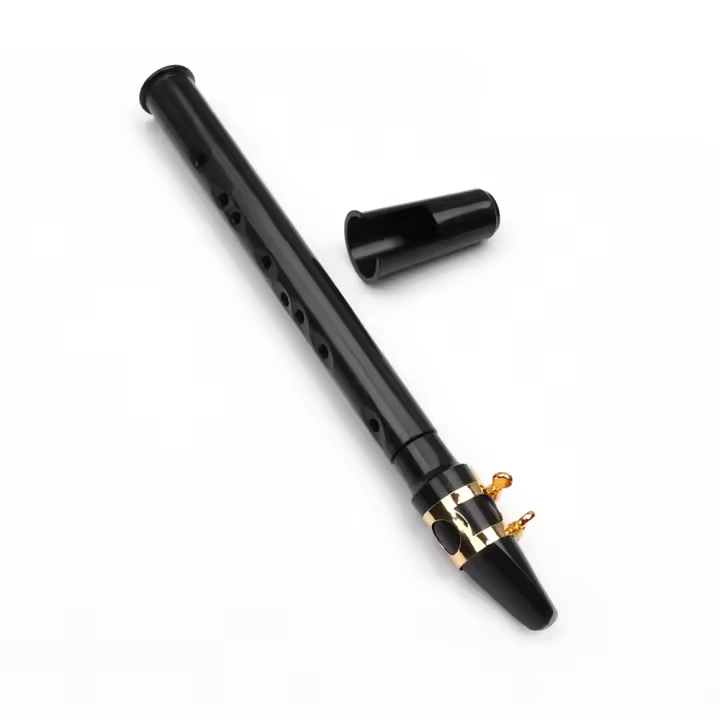 Mini Saxofón C Llave HiXing De Bolsillo Material ABS Con 10 Piezas De Fibras Y Estuche Portátil Instrumento De Viento Muslady - 1