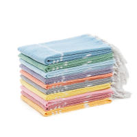 Toalla De Algodón Turca Para Cocina Con Borlas Nórdicas Toalla De Té Rectangular De Punto Tejida Accesorios De Baño Con Estilo Striped - details 8