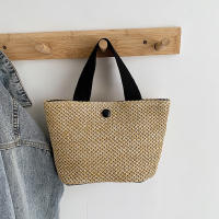 Bolso de hombro trenzado para viaje, bolsa de playa de gran capacidad, estilo trenzado de paja, a la moda, 01 - details 6