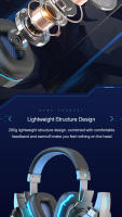 Auriculares De Juego Con Micrófono Y Luz LED Luxurioso Para PC Laptop PS4 PS5 Xbox Control De Volumen Botón De Control Wired - details 4
