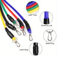 Cuerda De Resistencia Multifuncional Para Fitness 5 Tubos Elásticos Pedal De Yoga Aparato De Entrenamiento De Abdomen Y Extensión Para Músculos Diversos - details 2