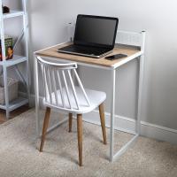 New Planet Home® Mesa Escritorio Lily 70x50x90cm / Will [Plegable] 80 x 45 x 75.5cm - Mesa de oficina en Madera Roble, Modelo Claro, Nórdico - New planet Home® OFFICE COLLECTION - details 0