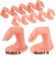 1/5/10Pcs Uñas De Acrílico De Práctica En Plástico Fingers Modelos Para Entrenamiento De Manicura Herramientas De Exhibición De Uñas - details 1