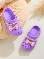 Zapatillas De Hadas Para Niñas Clogs Transpirables Con Accesorios De Lazo Zapatos De Jardín Antideslizantes Para La Playa Zapatillas De Verano Para Niñas - details 11