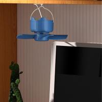 Ventilador de techo con control remoto inteligente USB de 7,08 pulgadas con tres velocidades de viento y tres tiempos, adecuado para uso doméstico (blanco, azul, amarillo, naranja opcional) - details 1