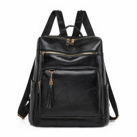 Nueva mochila de cuero, estilo retro, informal, de gran capacidad, con múltiples compartimentos para Mujer - details 3