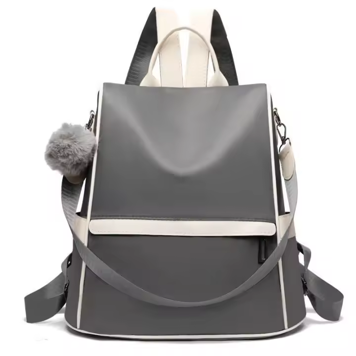 Mochila para mujer, bolso de mano, mochila resistente al robo de nailon impermeable, bolso de hombro ligero - 1