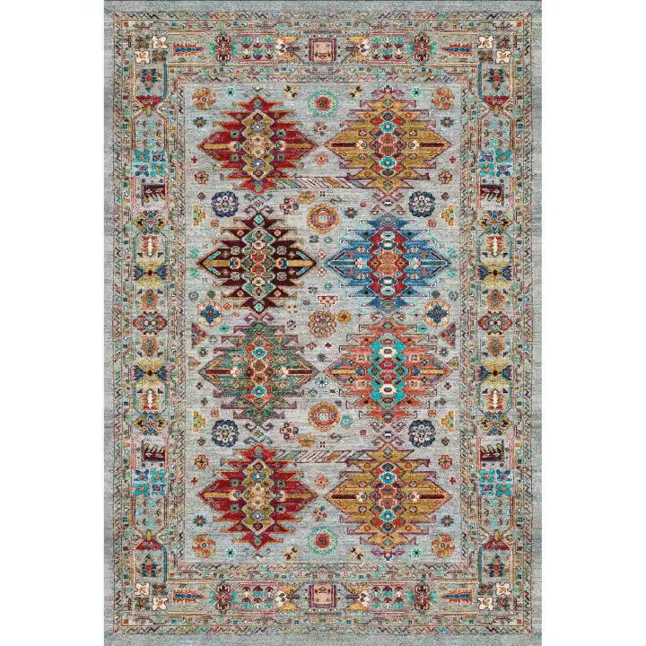 OTTOMAN- ALFOMBRA MECANICA ANTIQUE ATK 902 MULTY . Antideslizante, lavable ,con diseño antiguo. - Varias medidas. - 1