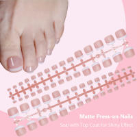120Pcs Uñas Postizas Estilo Francés Presión Sobre Cobertura Completa Uñas Falsas Fashion Manicure Arte De Uñas Adhesivo Universal - details 4