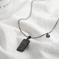 Collar Pendentivo De Acero Inoxidable Para Mujer Con Constelaciones Doble Cara En Color Negro Zodíaco Horóscopo Regalos - details 8