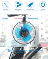 Ventilador eléctrico de verano para coche de 6" pulgadas con clip, ventilador pequeño totalmente cerrado - details 5