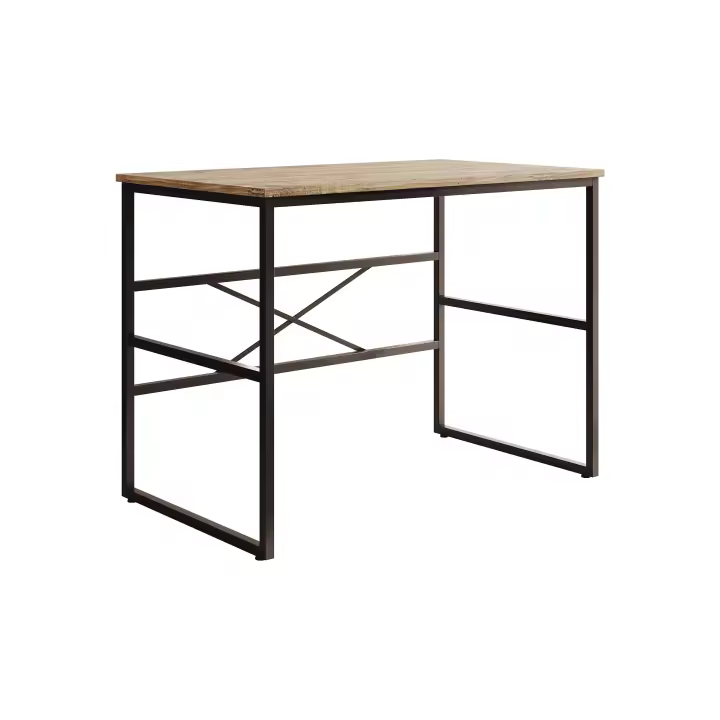 MB Muebles Bonitos -  Escritorio oficina, Ancho 100-120cm, Estructura metal, Color Pino, Modelo Factory M1-M2 - 1