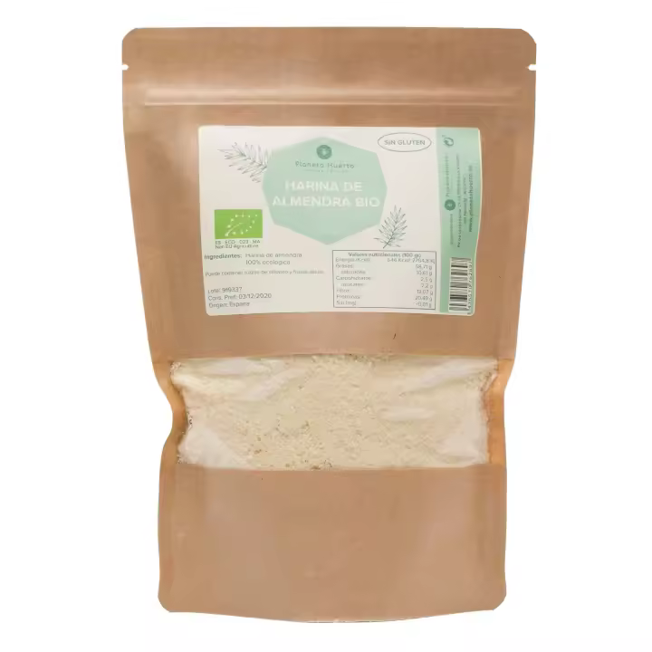 PLANETA HUERTO | Harina de Almendra Sin Gluten ECO 400 g - Alta en Proteínas y Ácidos Grasos Saludables - 1