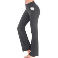Ogilvy Mather-Pantalones largos de pierna Acampanados para mujer, pantalones largos de cintura alta, estilo Palazzo, elegante, OL - details 1