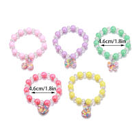 Pulseras De Corazón Colorido Con Lazo Ajustable Y Cuentas Para Niñas Set De 5 Piezas Regalo Ideal Para Cumpleaños Y Fiestas - details 3