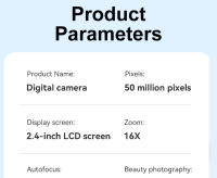 Cámara Digital Para Niños 1080P HD 5000W Píxeles Cámara Pequeña Portátil Con Zoom De 16x Juguete Educativo Para Niños Y Niñas - details 27