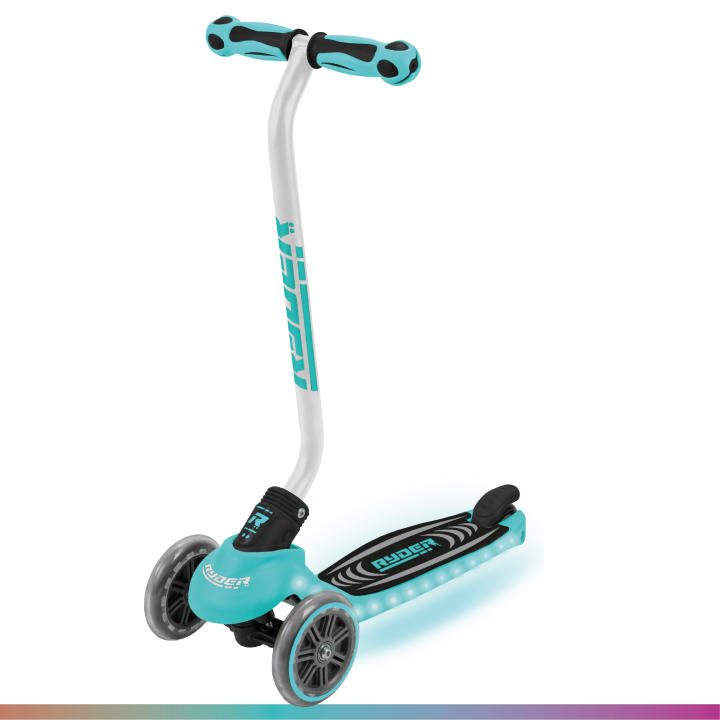 Patinete Ryder Neo LED 3 Ruedas Turquesa y Blanco