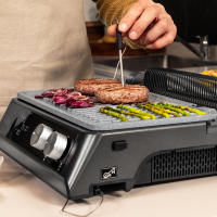 Parrilla Eléctrica Rockn'Grill Bistro 2400W - Sin Humo - Ajuste de Tiempo y Temperatura - Placas Extraíbles de RockStone - Apertura 180º Cecotec - details 2