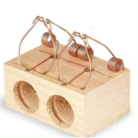 Trampa para ratas de madera con 2 agujeros grandes - GAUN - 1