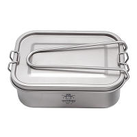 Caja De Almuerzo De Titanio Para Camping 800ml Caja De Alimentos Rectangular De Almacenamiento Exterior Sin Platos Ni Bolsa Aislante - details 8