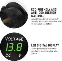 Voltímetro LED digital de 24 V DC 12 V para automóviles, motortetas, trucies y embarcaciones (luz verde) - details 1